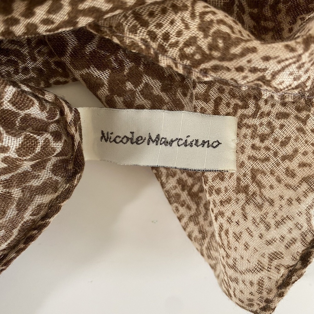 Nicole Marciano Animal Print Infinity Scarf Brown‎ Tan Boho Lightweight Scarf - Picture 6 of 8